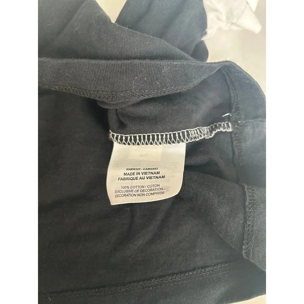Nike Women’s Swoosh Graphic Crop Top Tee Size Small Black White